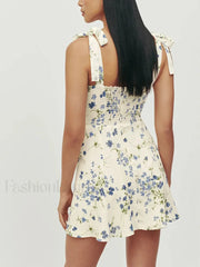 Sweetheart Spaghetti Floral Dress