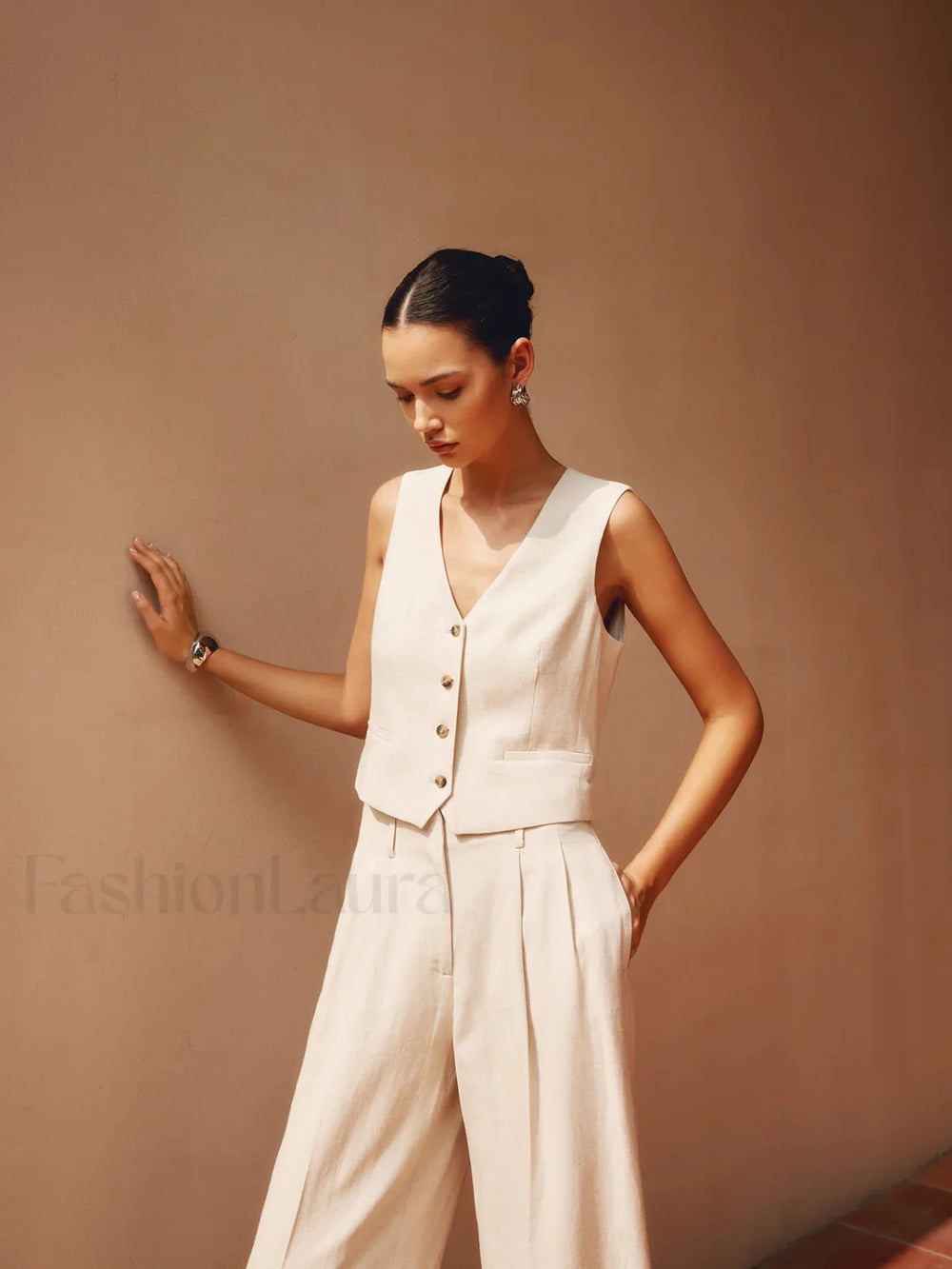 Tailored Button Graceful Suit Waistcoat Vests