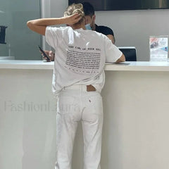 Take Care Of Your Soul Inspirational Back Print T Shirt WHITE / S