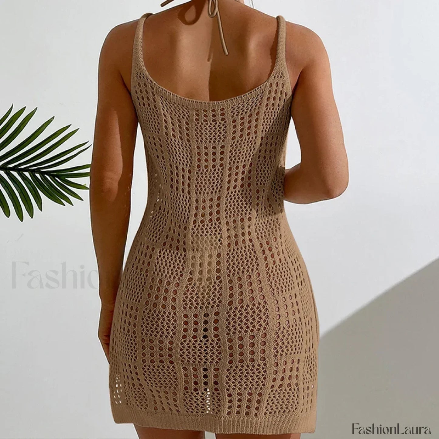 Textured Round Collar Slip Cover Up