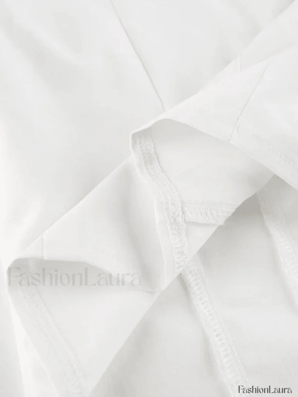 Tie Design White Cropped Blouse Shirts