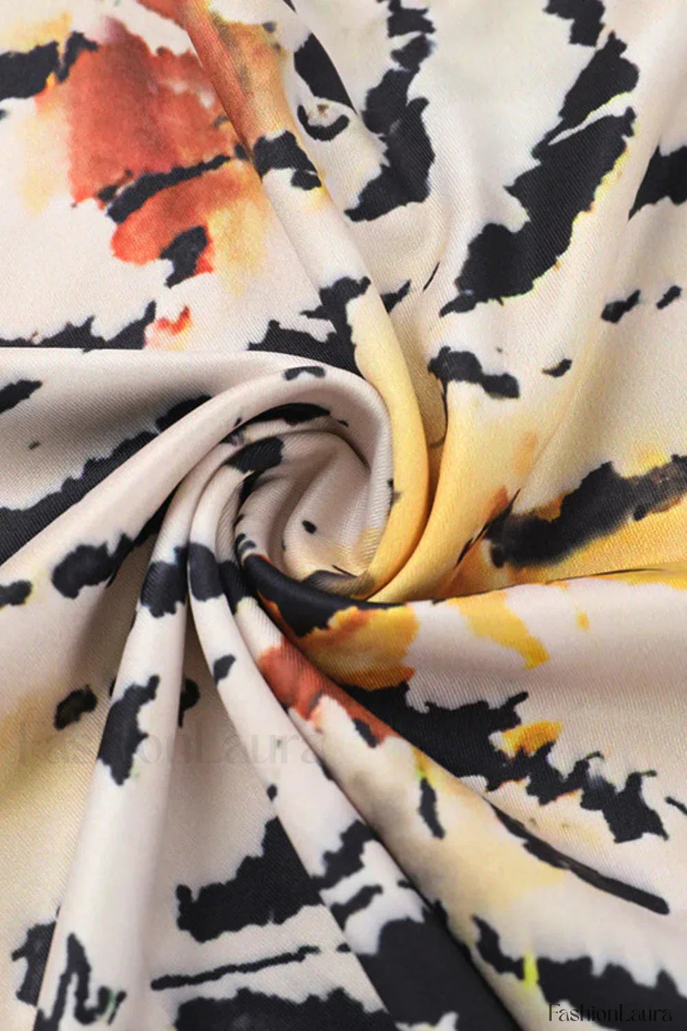 Tiger Pattern Hollow Strappy Sexy Hip Floral Dress