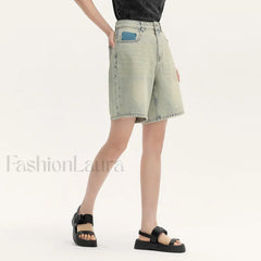 Trendy Bermuda Denim Street Style Short