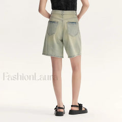 Trendy Bermuda Denim Street Style Short