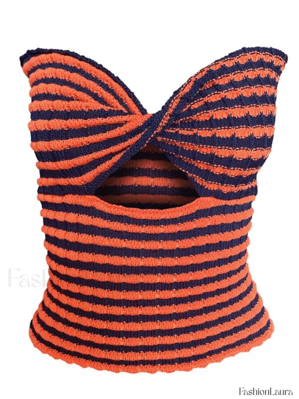 Twist Cutout Crop Bandeau Top Tops&Tees