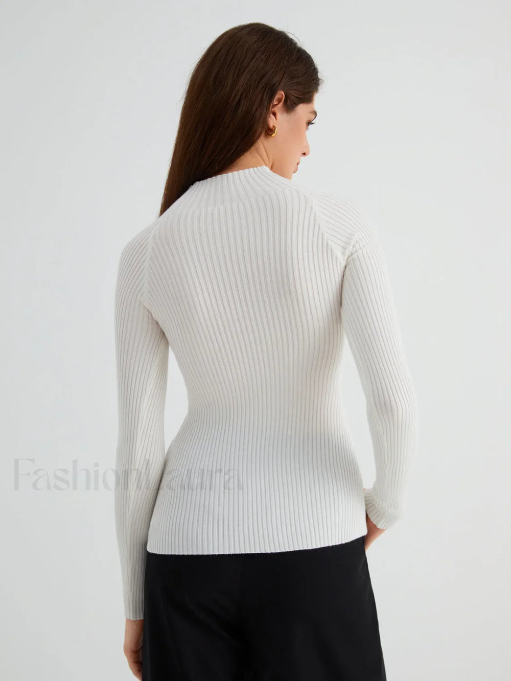 Twist Cutout Rib Trendy Long Sleeve Top Sweaters L