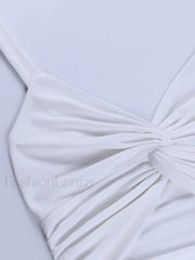 Twisted Cutout Crop Tank Top Tops&Tees