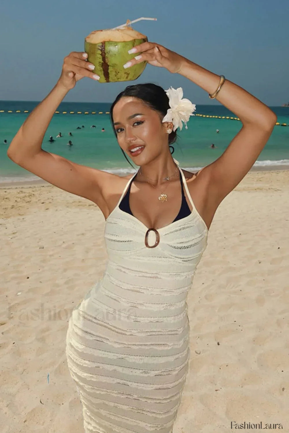 V Neck Halter Bodycon Maxi Dress