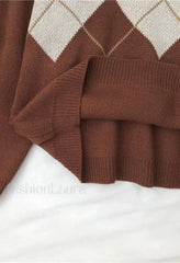 Vintage Argyle Pullover Sweater Sweaters L