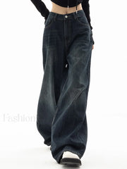 Vintage Blue 90s Boyfriend Jeans Blue / S Boyfriend Jeans