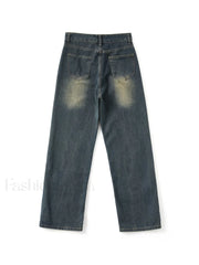 Vintage Blue Wash Boyfriend Jeans Boyfriend Jeans