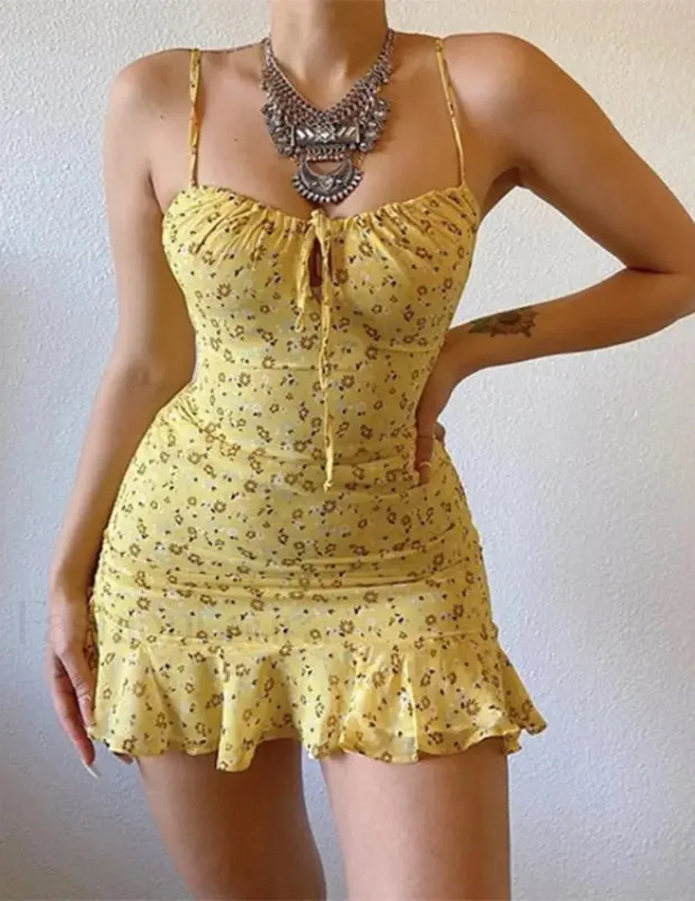 Vintage Camisole Backless Mini Dress