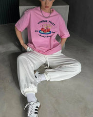 Vintage Chic Letter Printed T Shirt