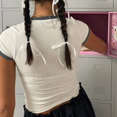 Vintage Emo Letter Print Grunge T Shirt