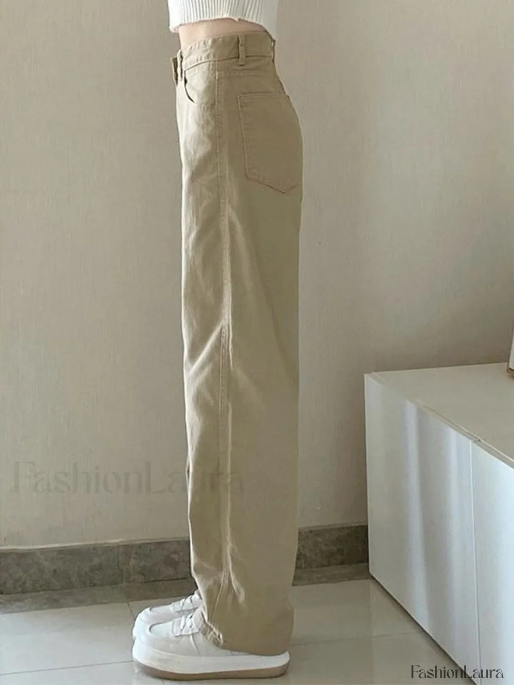 Vintage Khaki Straight Leg Boyfriend Jeans Boyfriend Jeans