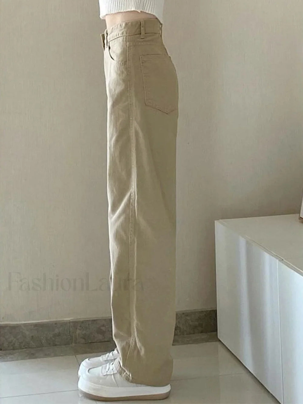 Vintage Khaki Straight Leg Boyfriend Jeans Boyfriend Jeans