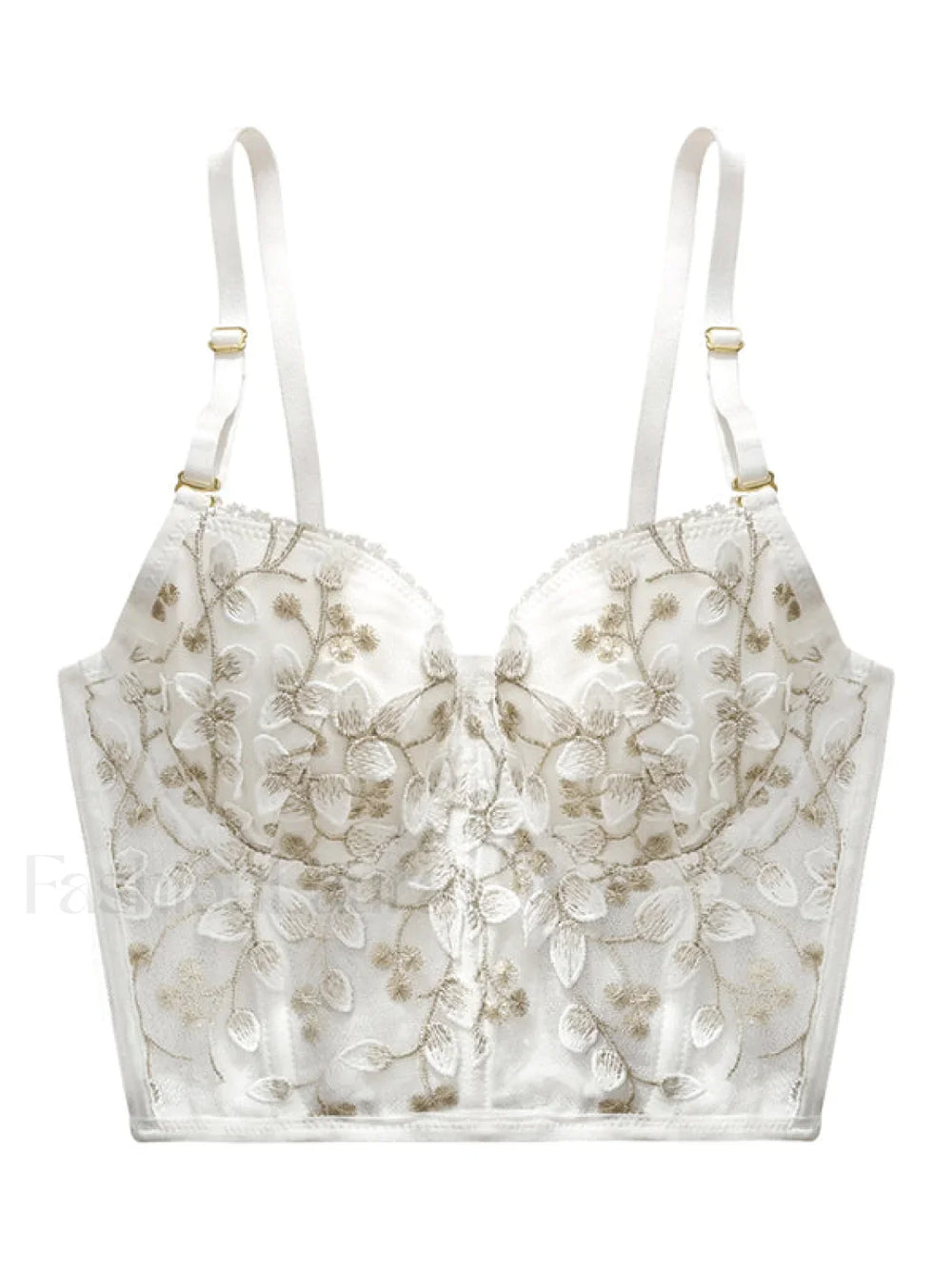 Vintage Lace Embroidery Bustier Corset Top