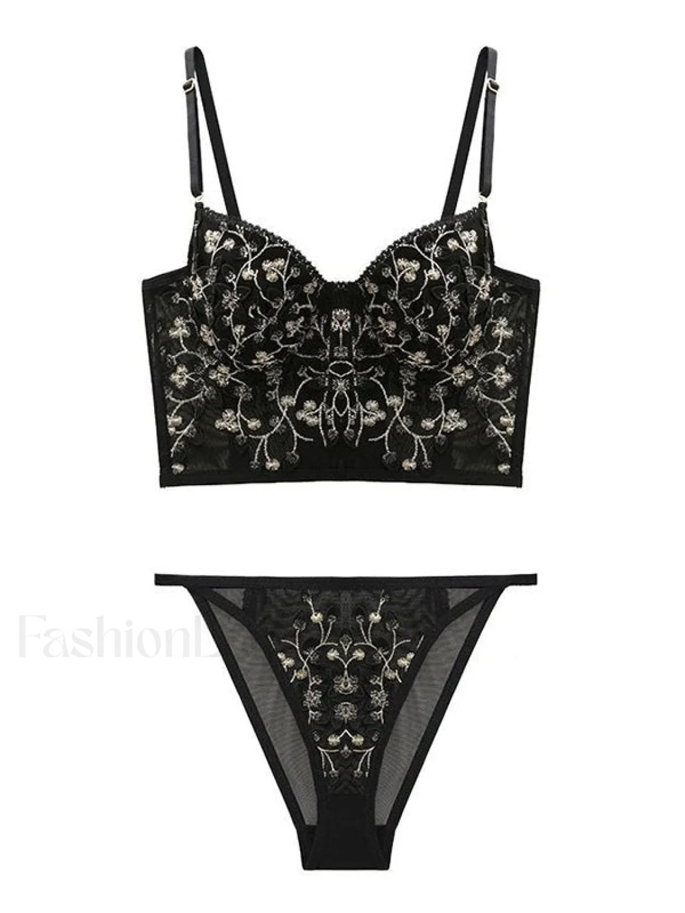 Vintage Lace Embroidery Bustier Corset Top