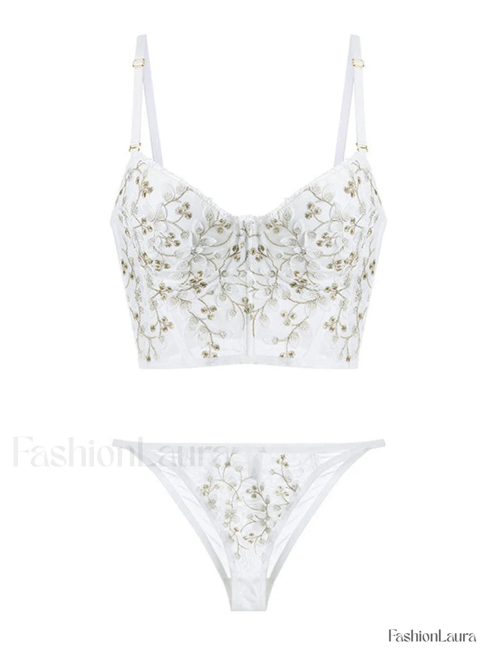Vintage Lace Embroidery Bustier Corset Top