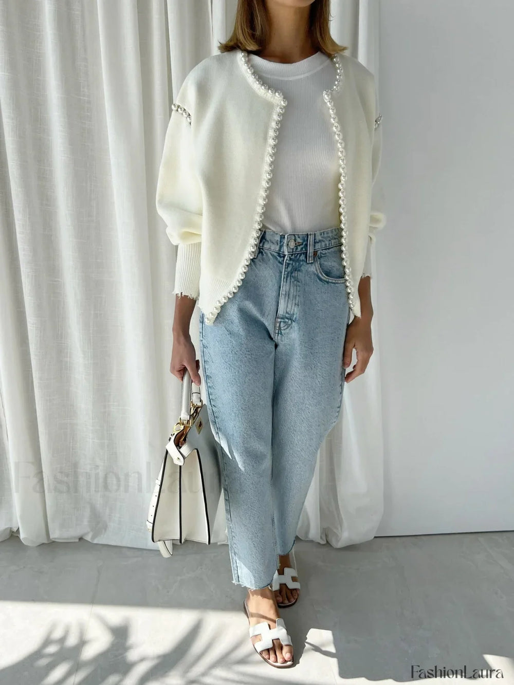 Vintage Pearl Edge Cardigan Cardigans