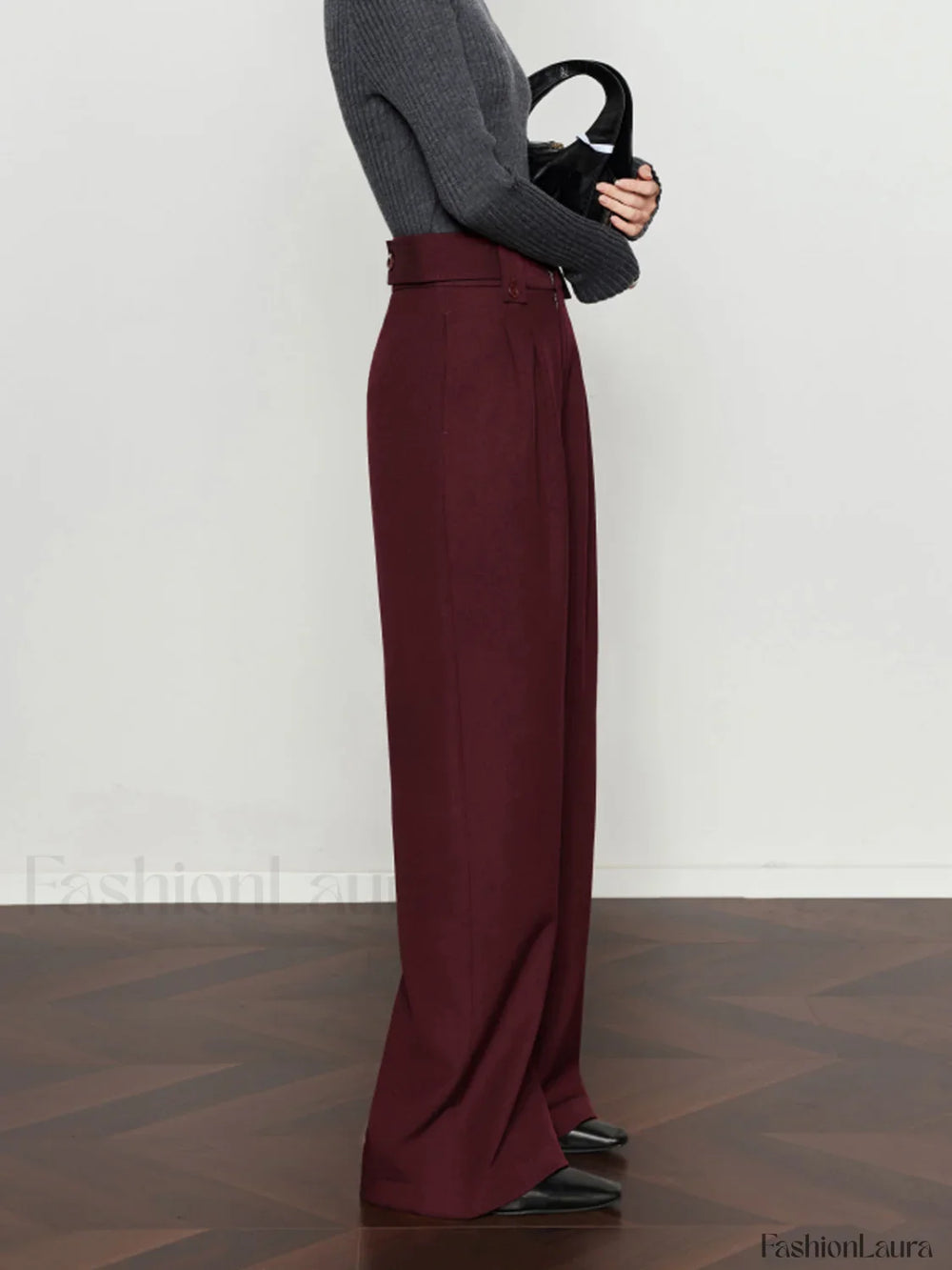Vintage Pleated Wide Leg Pants Pants