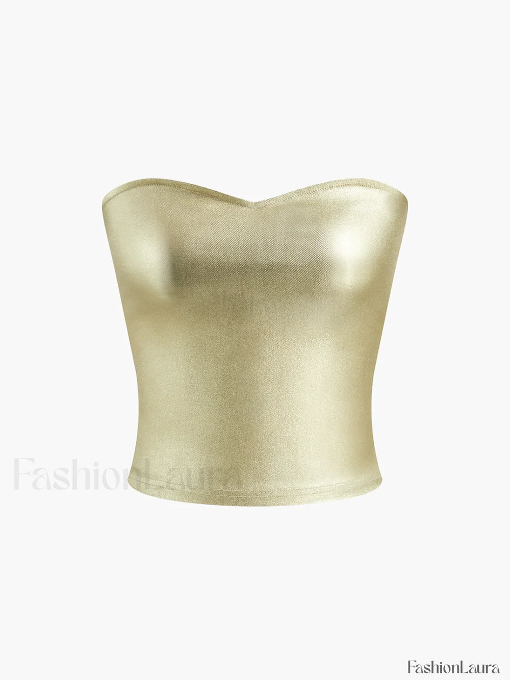 Vintage Purl Strapless Tube Top Tank Tops & Camis