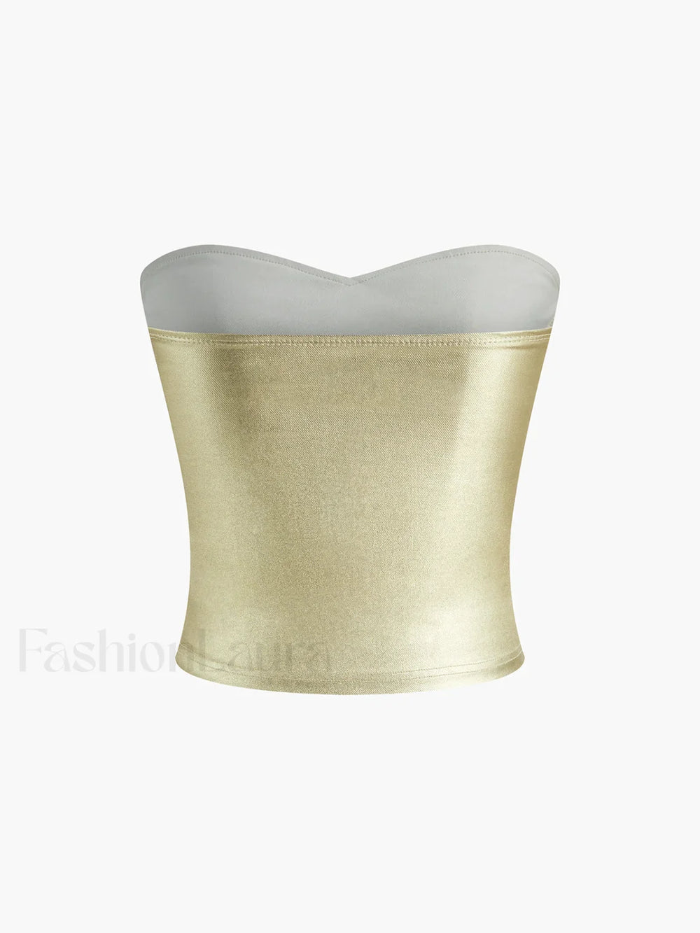 Vintage Purl Strapless Tube Top Tank Tops & Camis