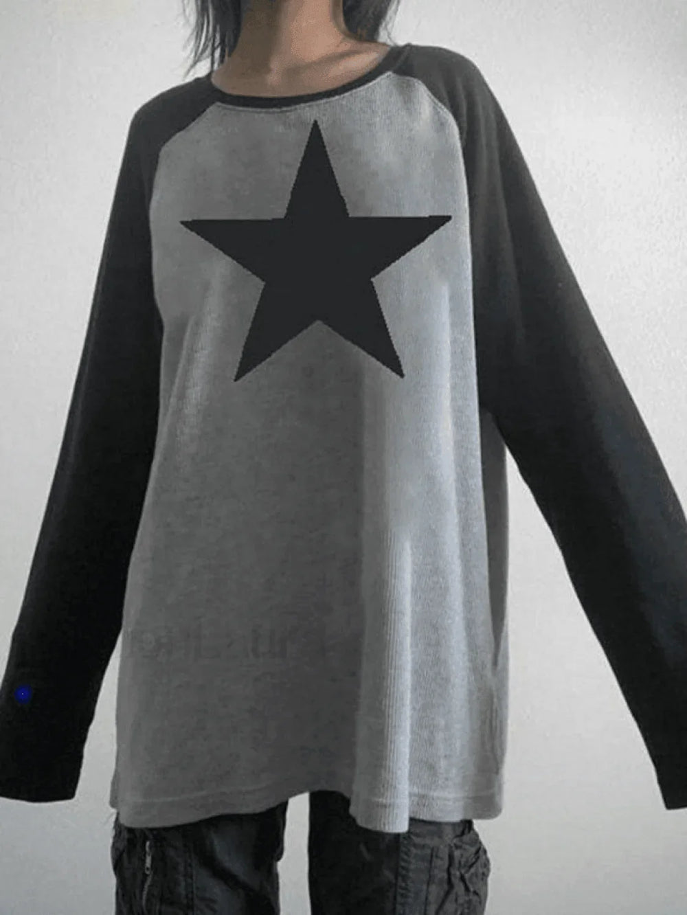 Vintage Star Y2K Long Sleeve Tee Gray / S Tops&Tees