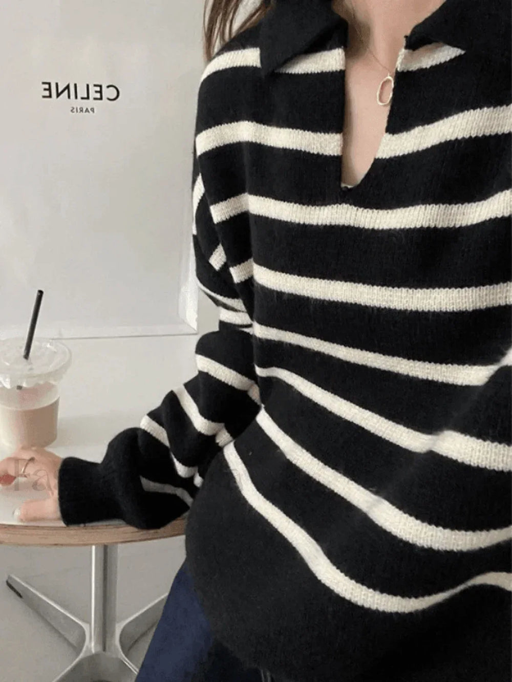 Vintage Striped Pullover Sweater Sweaters