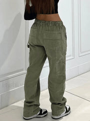 Vintage Wash Green Cargo Jeans Jeans