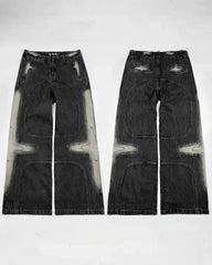 Vintage Washed Baggy Pants for Halloween Style