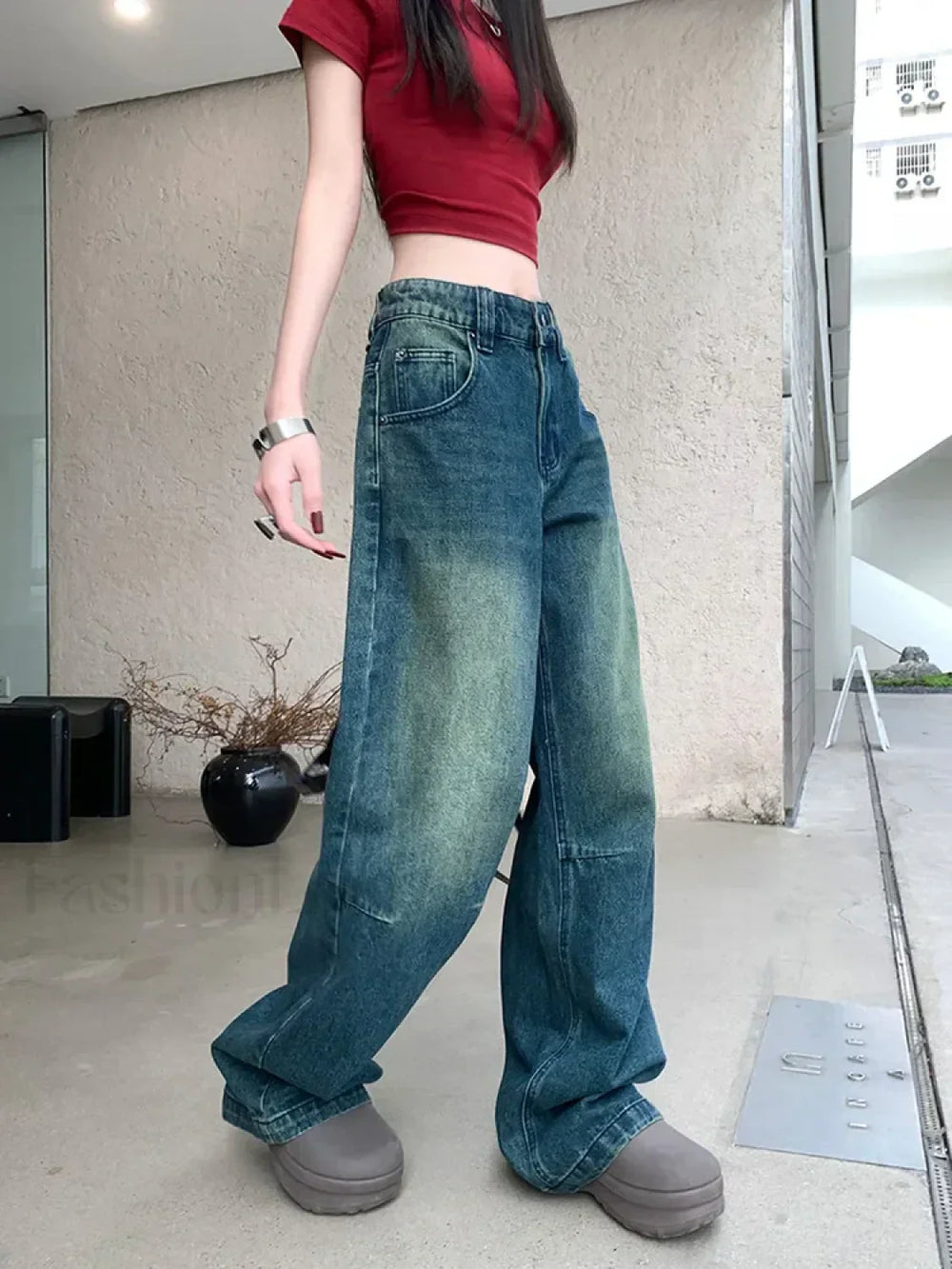 Vintage Y2K Baggy High Waist Wide leg Denim Jeans