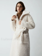 Warm Embrace Graceful Furry Trench Coat Fleece Jackets