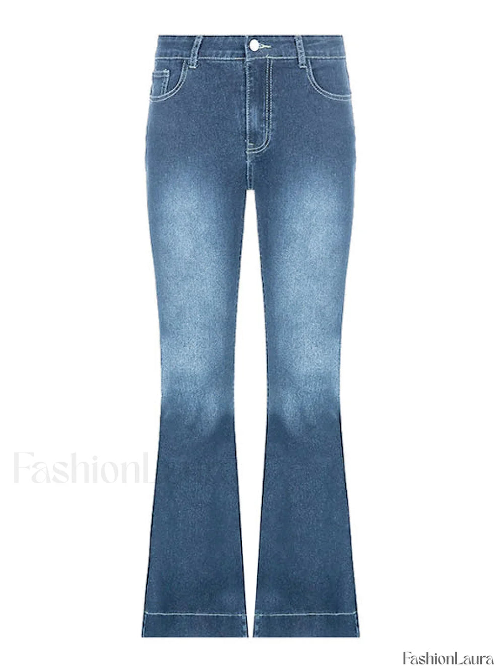 Washed Low Waist Flare Jeans Flare Jeans