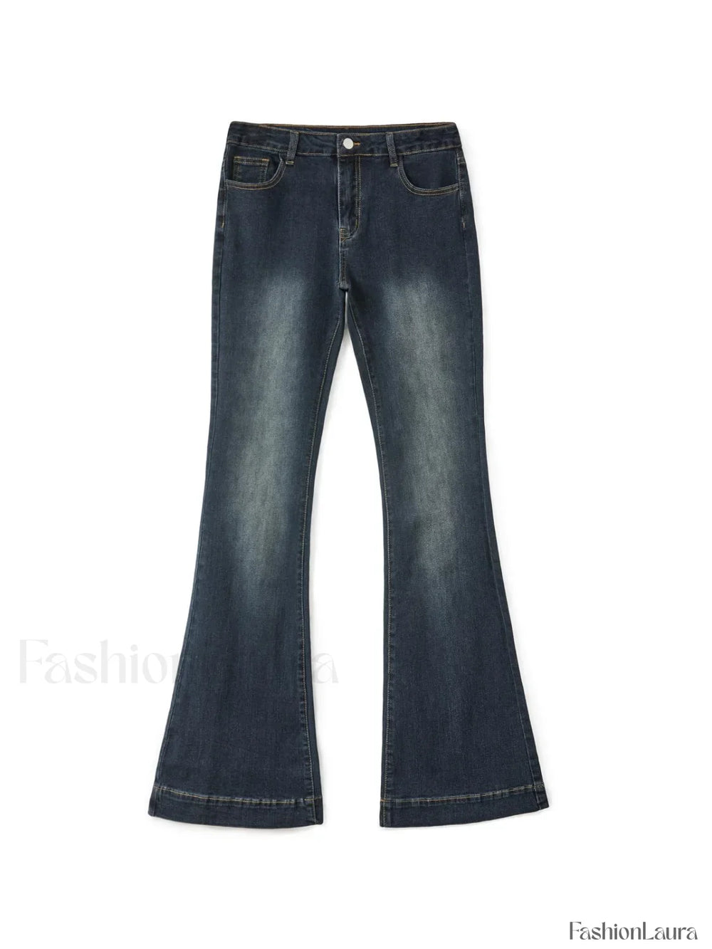 Washed Low Waist Flare Jeans Flare Jeans