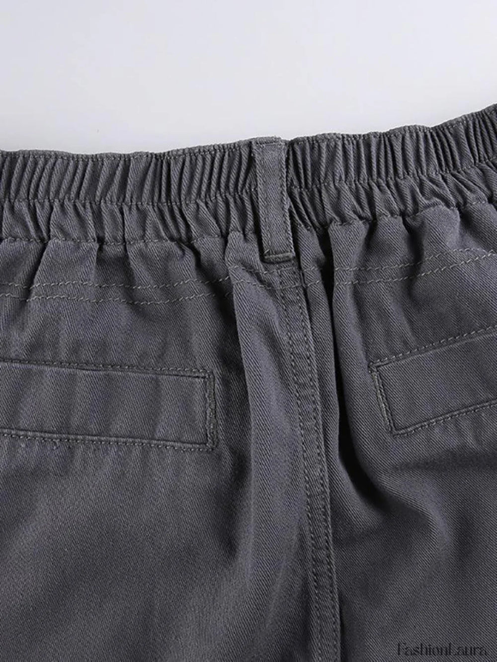 Washed Pocket Solid Cargo Pants Pants