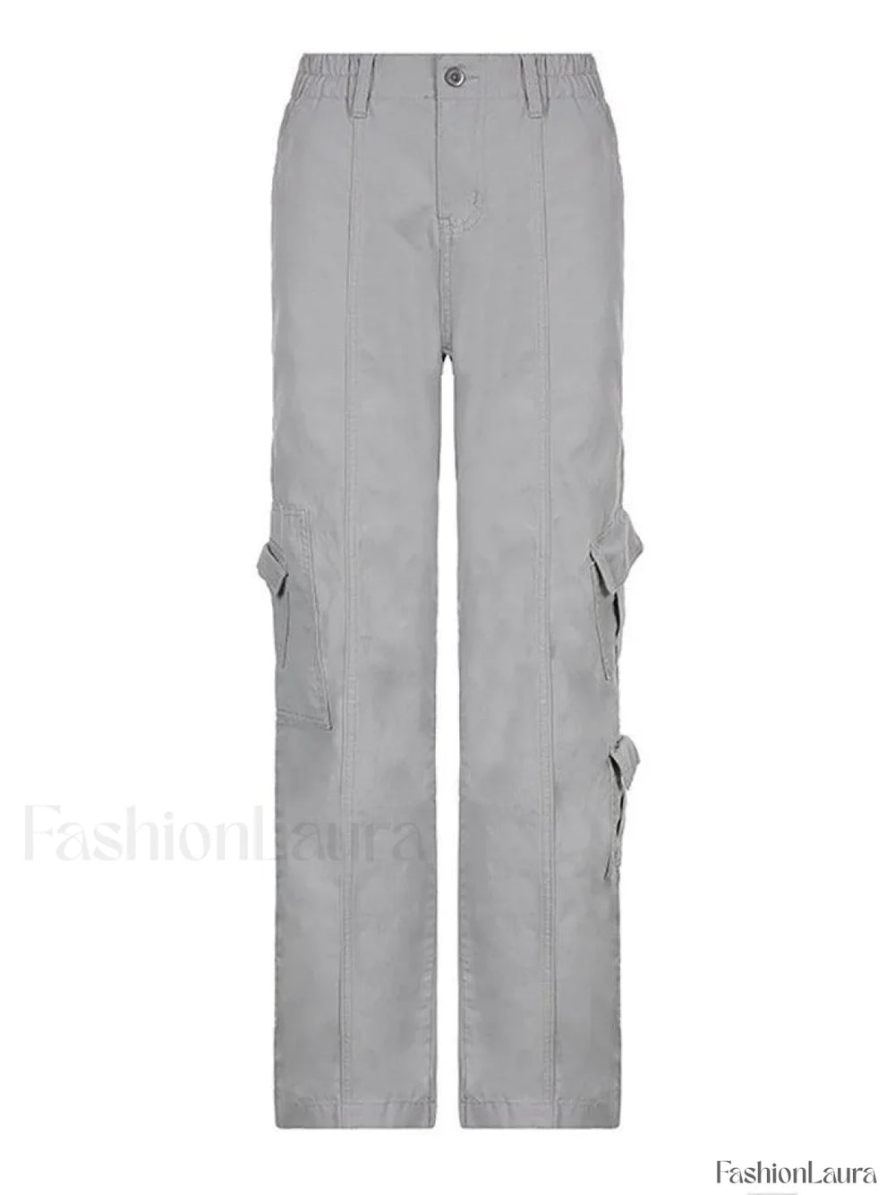 Washed Pocket Solid Cargo Pants Pants