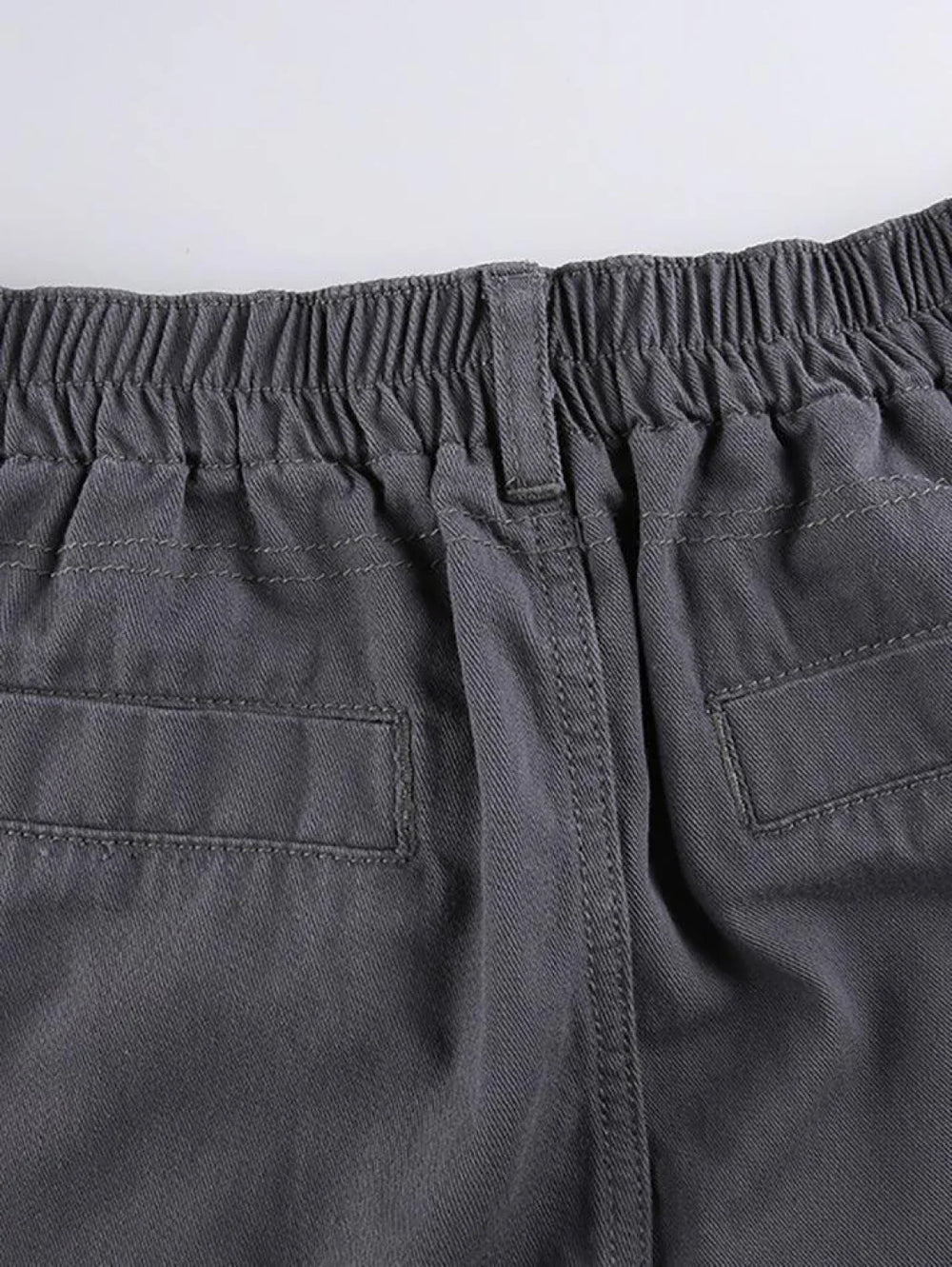 Washed Pocket Solid Cargo Pants Pants