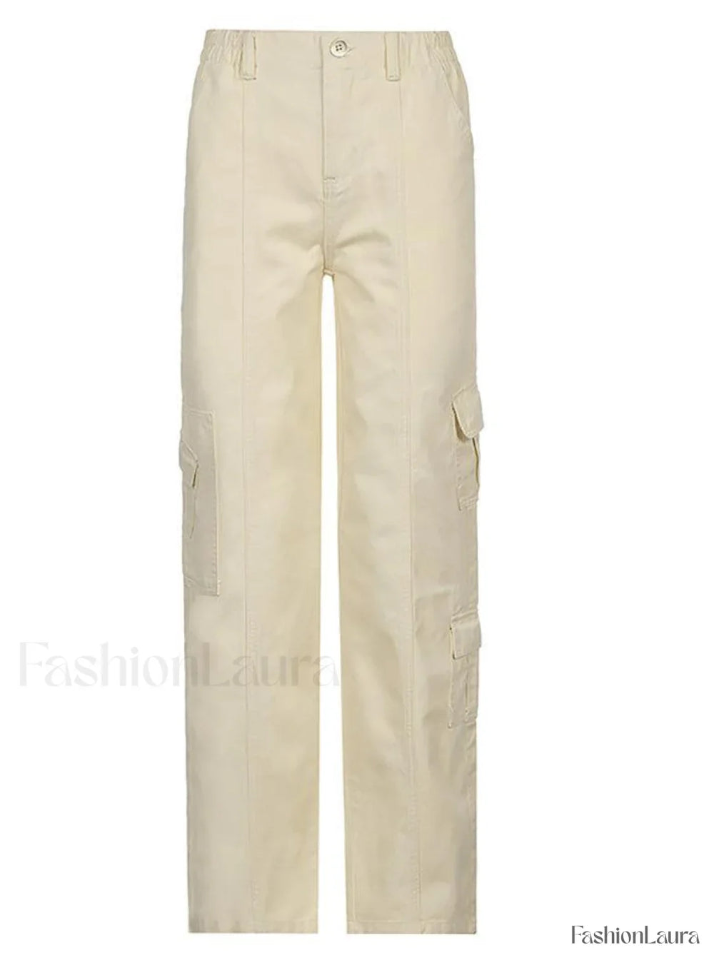 Washed Pocket Solid Cargo Pants Pants