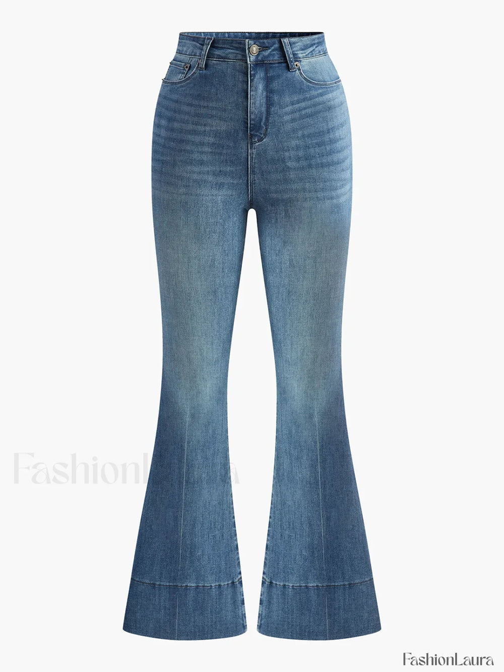 Washed Slim Draped Denim Pants Jeans