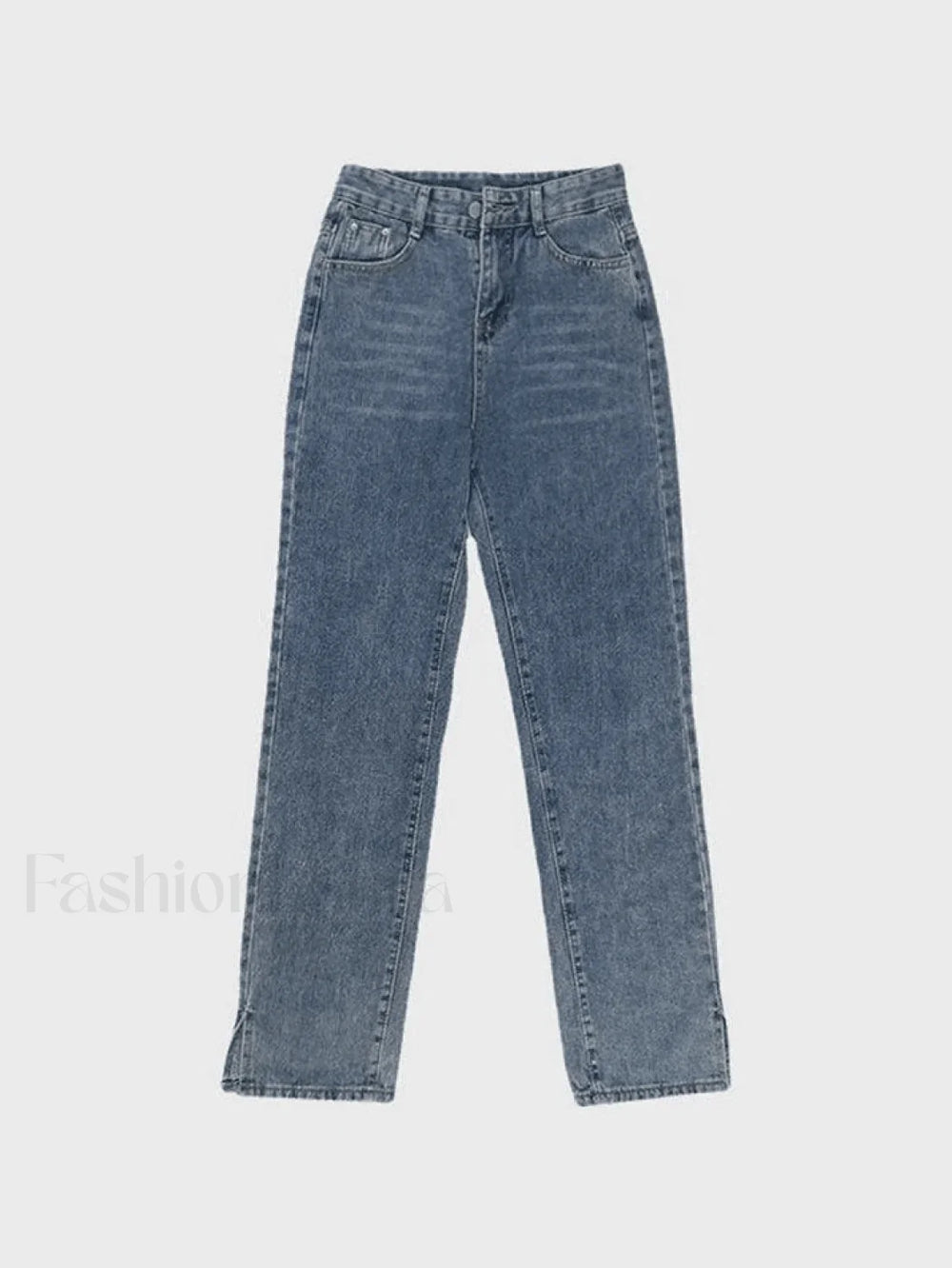 Washed Split Boyfriend Jeans Jeans