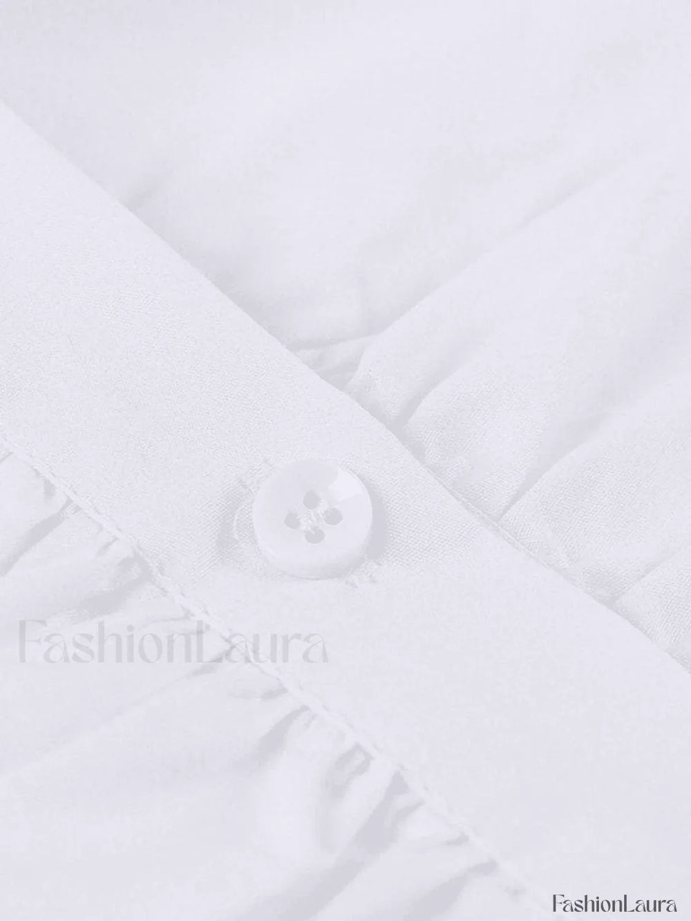 White Ruched Cropped Long Sleeve Blouse Tops&Tees