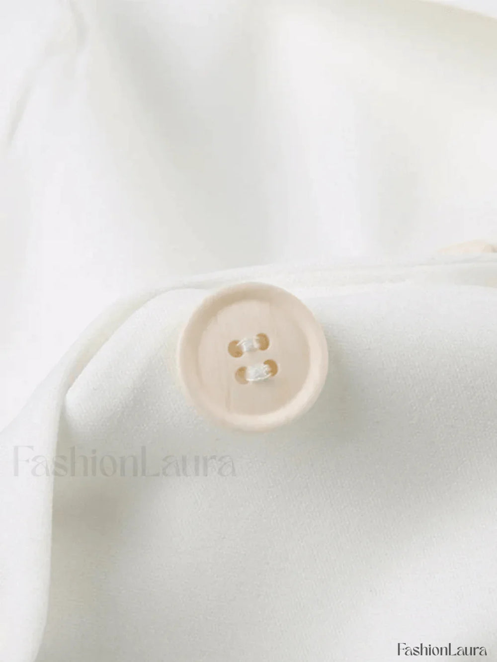 White Sleeveless Button Front Blouse Tops&Tees