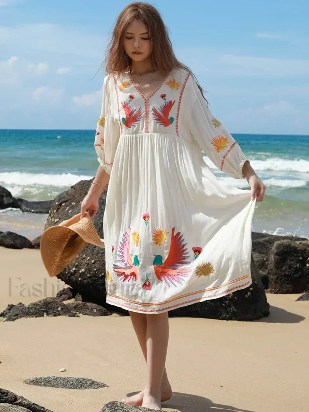 White Tiered Boho Dress