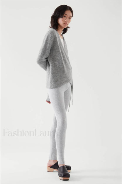 Winter Wool Blend Asymmetrical Cardigan