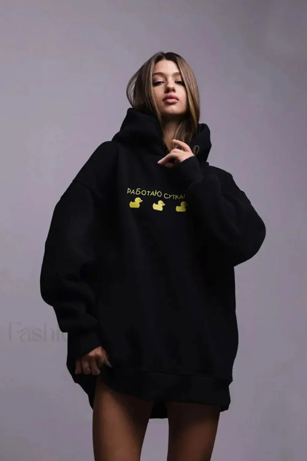 Women’s Casual Loose Fit Duck Print Hoodie