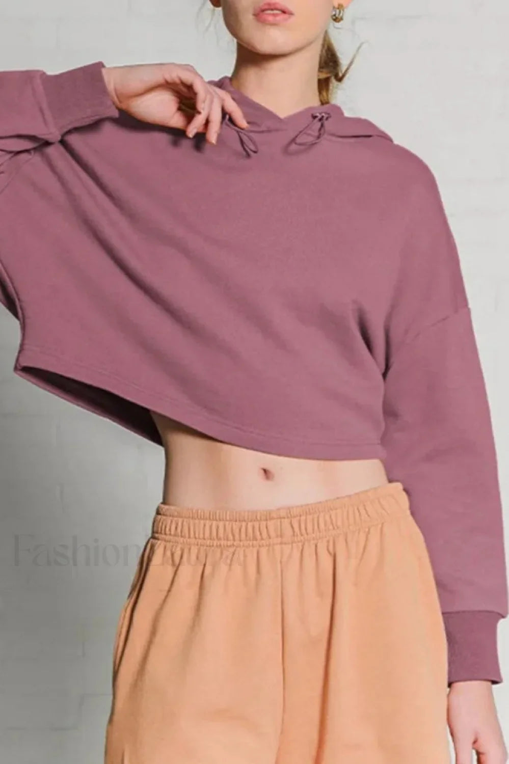 Women’s Oversized Long Sleeve Hoodie Dark Pink / S