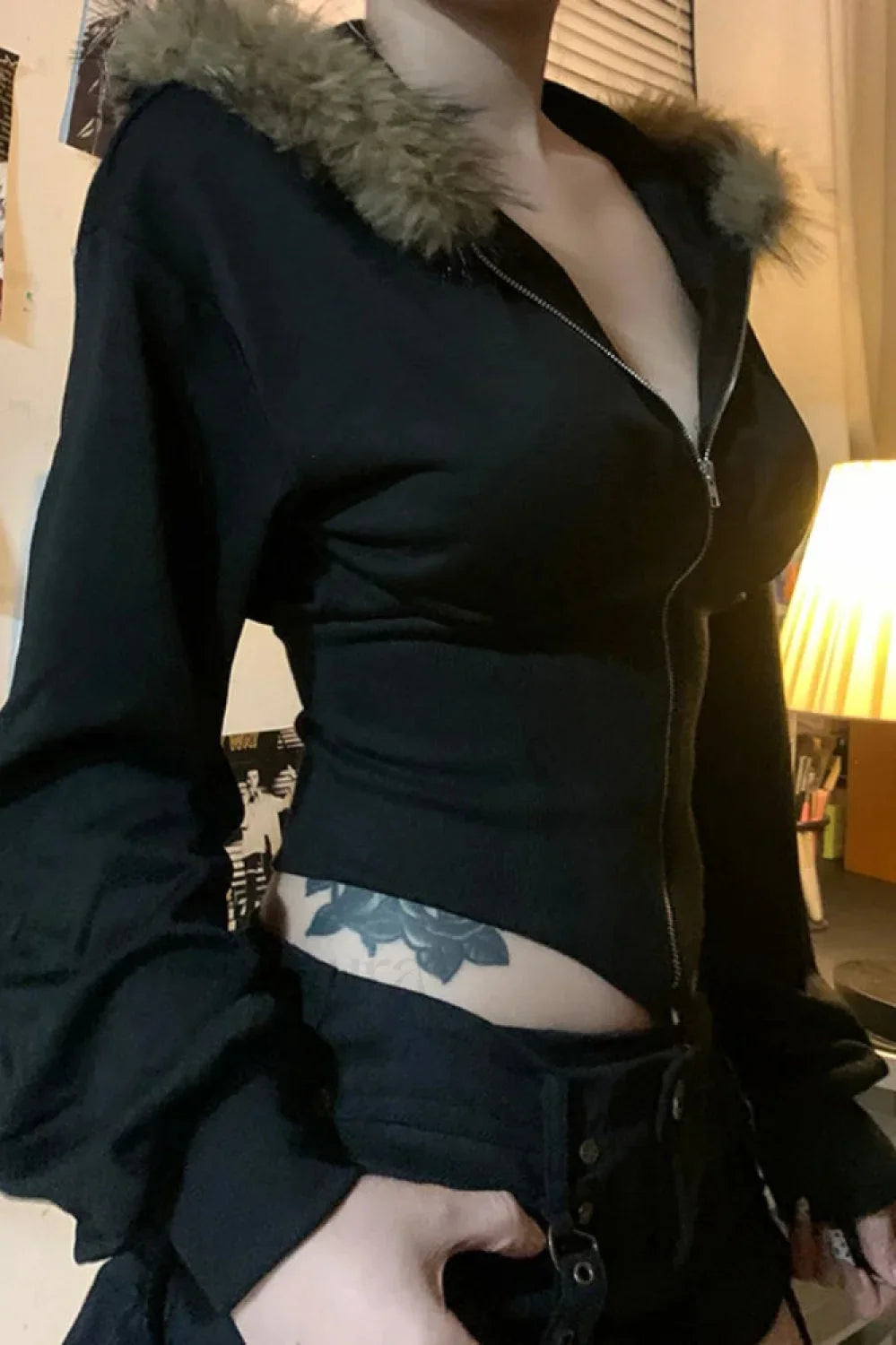 Y2K E girl Corset Hoodie