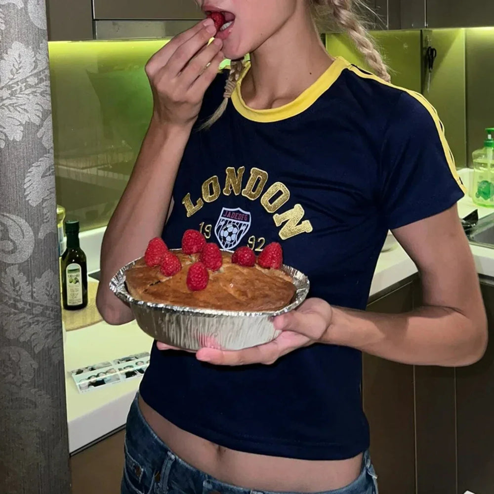 Y2K Goth Skinny Cropped T Shirt