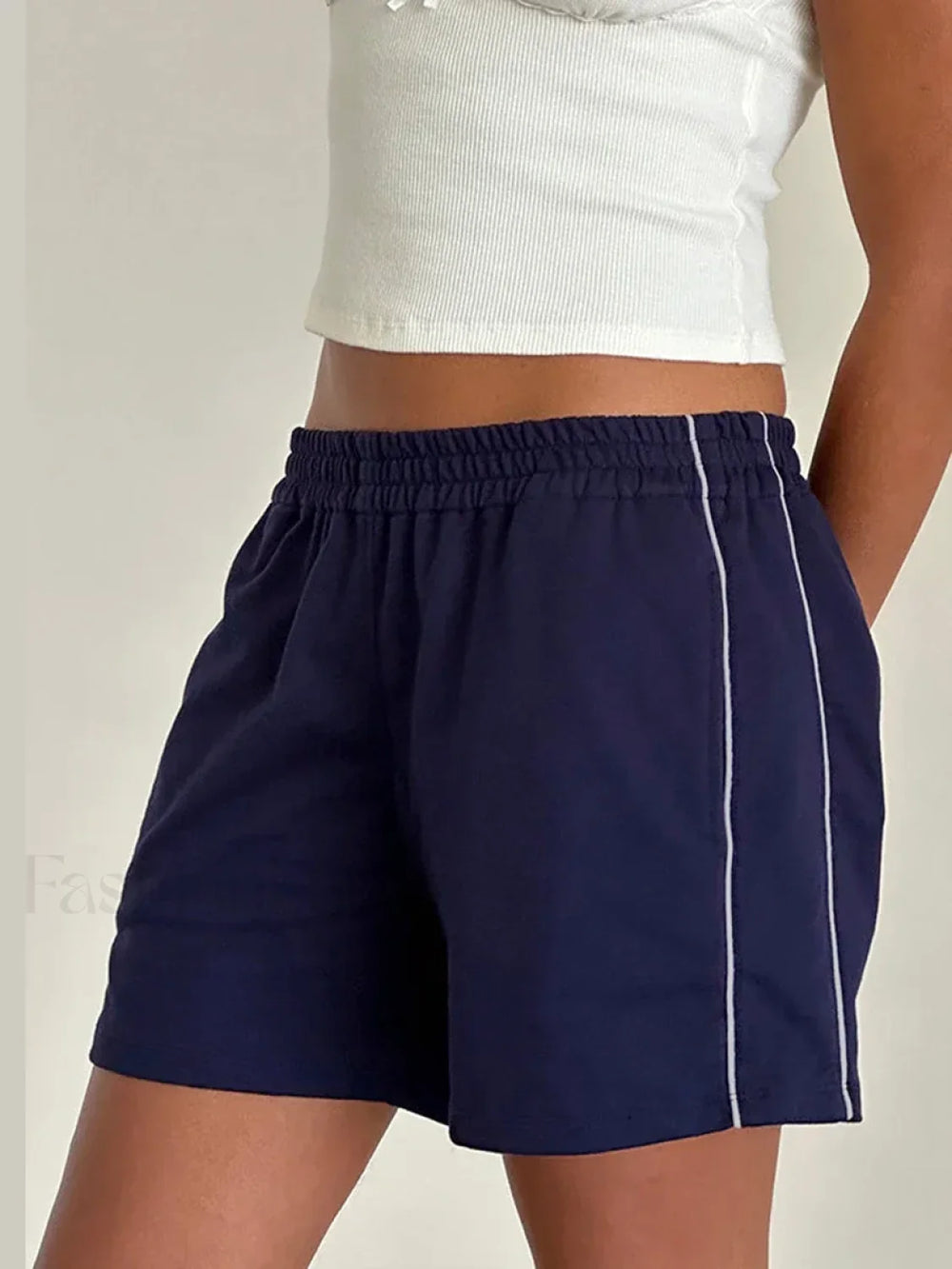 Y2K Oversized Jogging Sweatpants Boxers with Pockets Short Black / S